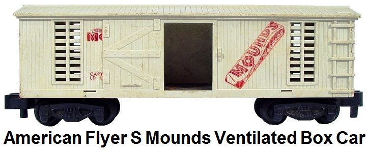 American Flyer S gauge Mounds Ventilated Box Car #24057