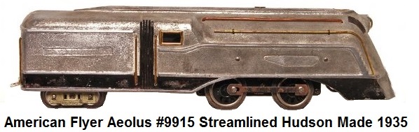 American Flyer 'O' gauge Aeolus streamlined Hudson loco from 1935