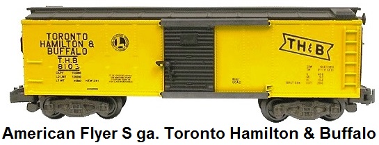 American Flyer S gauge Toronto Hamilton & Buffalo Railway Box Car