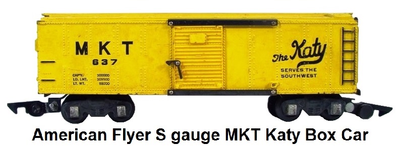 American Flyer S gauge #637 MKT Katy Box Car made 1949-1953