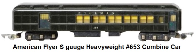 American Flyer S gauge #654 Heavyweight Observation Car