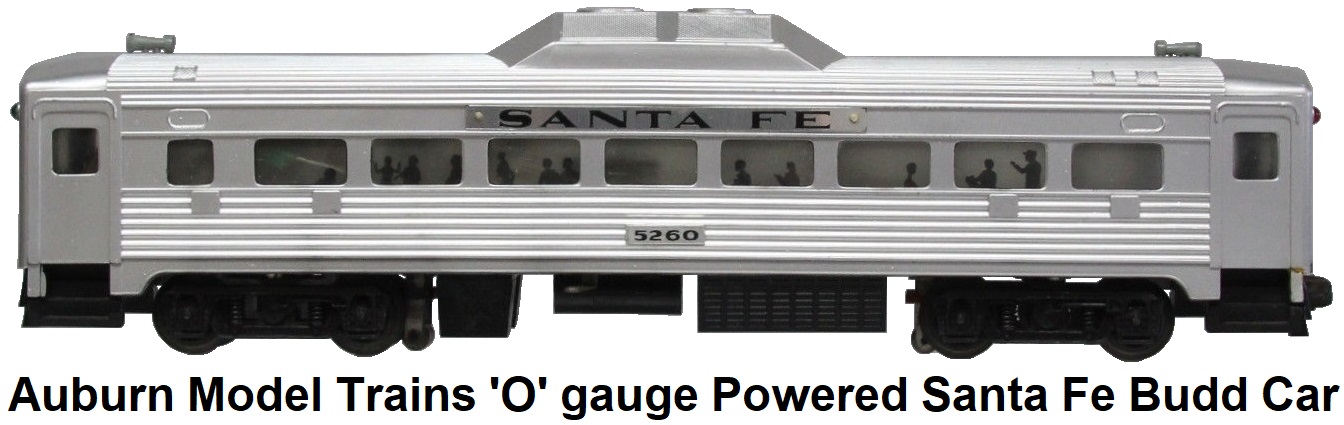 AMT American Model Toys powered Santa Fe Budd Rail Diesel Car (RDC) in 'O' gauge Cat. #I-22