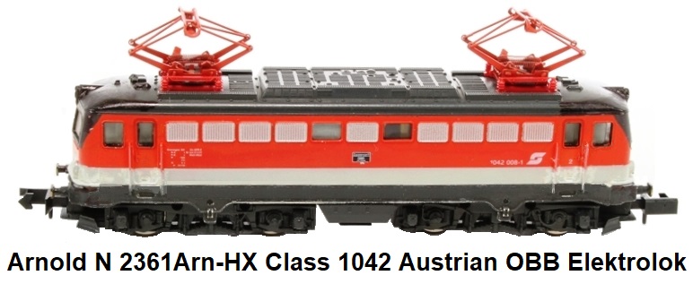 Arnold N gauge 2361Arn-HX Class 1042 Elektrolok of the Austrian OBB, Epoch V