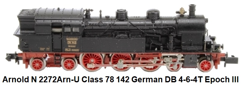 Arnold N gauge 2272Arn-U Class 78 142 4-6-4T of the German DB Epoch III