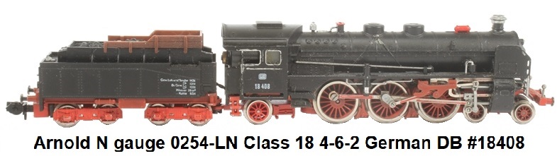 Arnold N gauge 0254-LN Class 18 4-6-2 18408 of the German DB