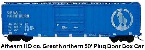Athearn Genesis HO gauge Great Northern 50' Outside Braced Plug Door Box Car