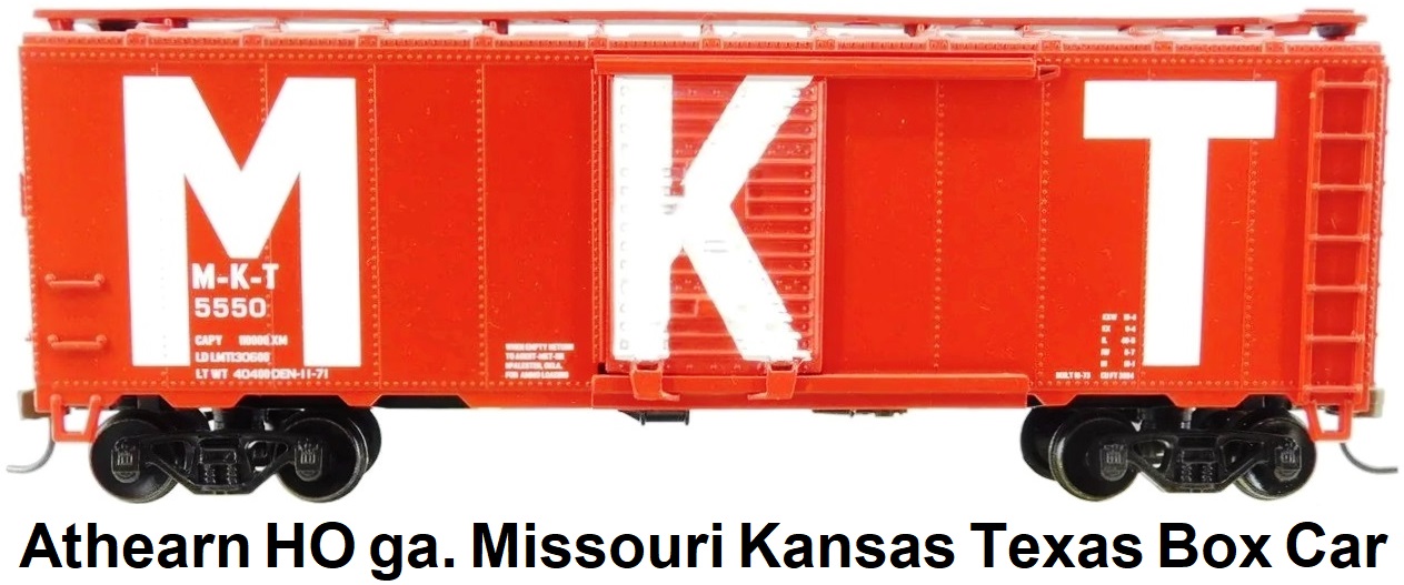 Athearn HO gauge #7007 MKT Missouri Kansas Texas 40' Single Door Box Car