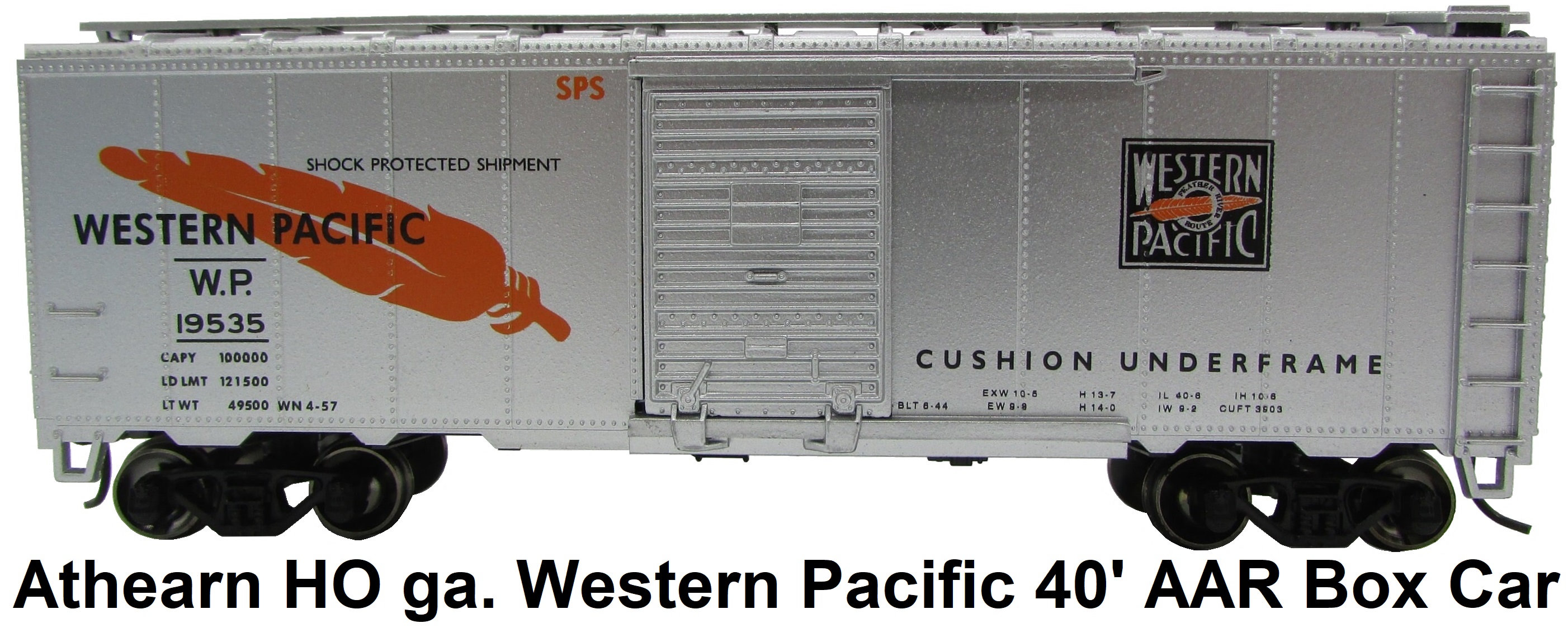 Athearn HO Scale Blue Box Western Pacific 40' AAR Box Car