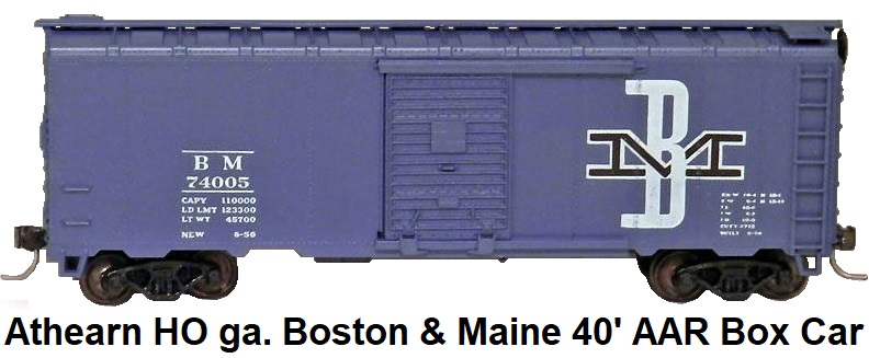 Athearn HO gauge Boston & Maine 40' AAR Box Car No. 2202 RTR - 1962 Release B&M #74005