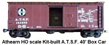 Athearn HO A.T.S.F. early wood and metal 40' Box Car Craftsman kit