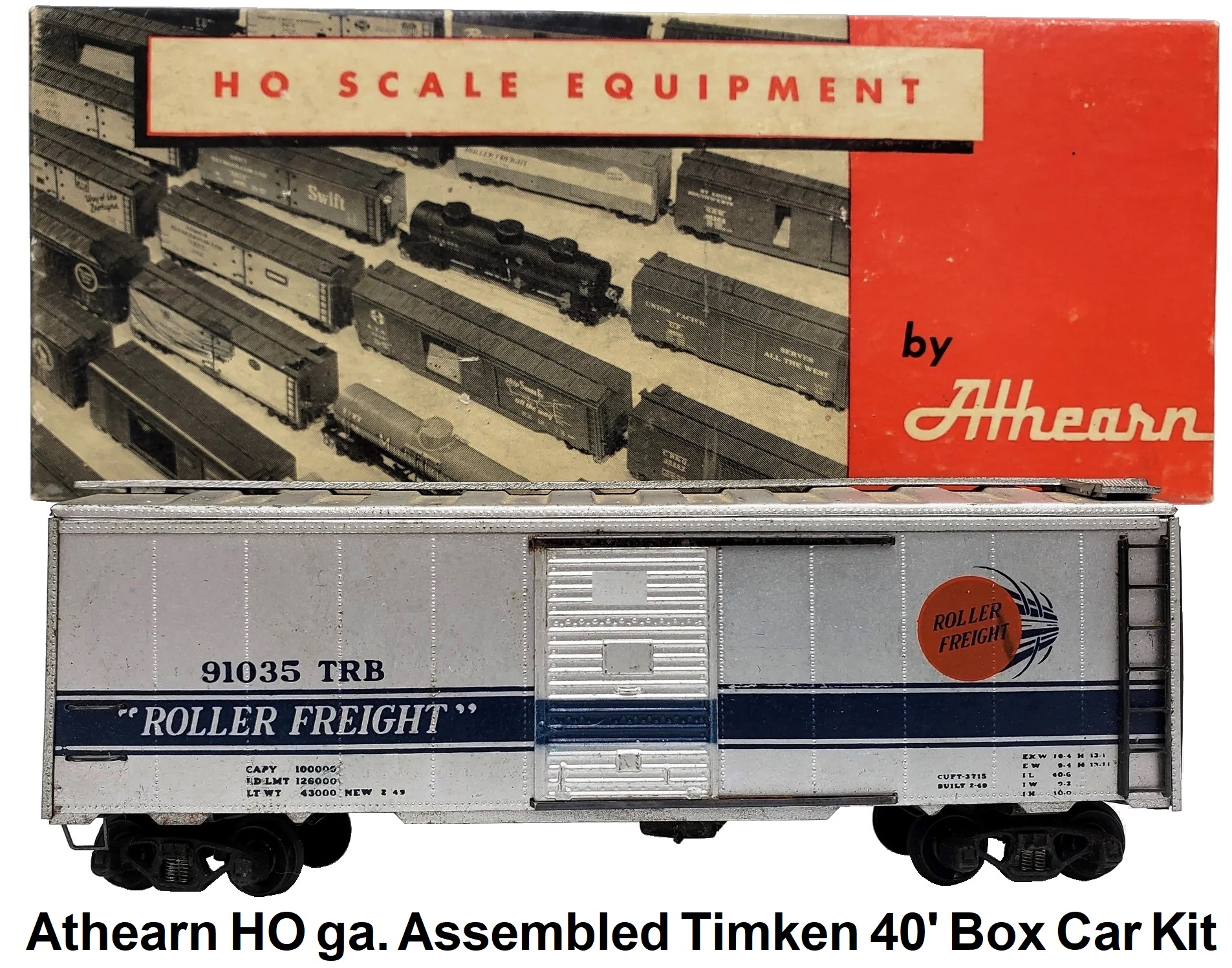 Athearn HO gauge Timken 40' Box Car Assembled kit