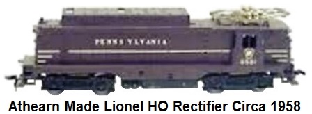 Athearn made Lionel HO gauge Rectifier in PRR livery