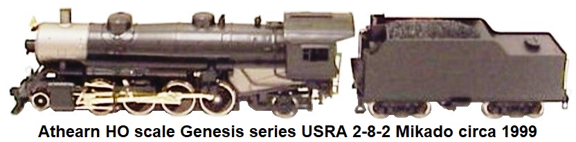 Athearn HO scale Genesis series USRA 2-8-2 Mikado circa 1999