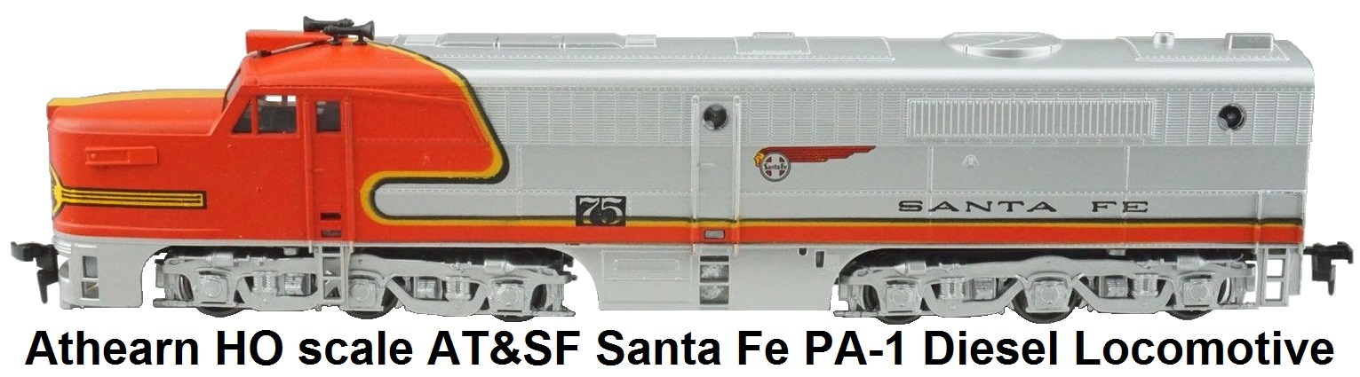 Athearn #3305 HO scale AT&SF Santa Fe PA-1 Diesel Locomotive circa 1970's