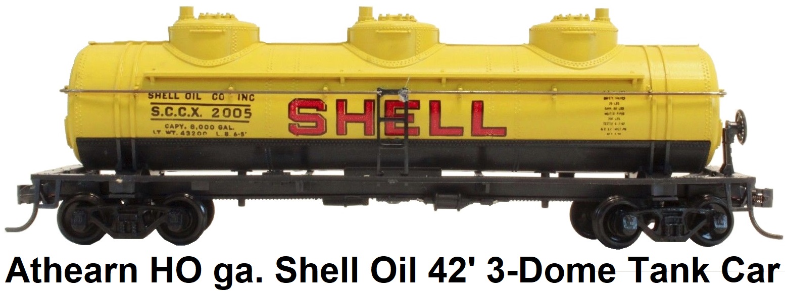 Athearn HO gauge Shell Oil 42' Triple Dome Tank Car SCCX 2005 1500 RTR