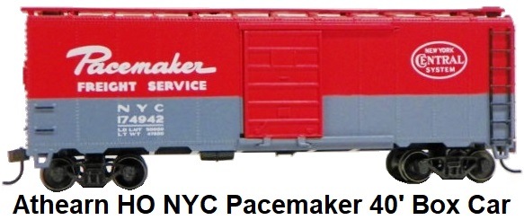 Athearn HO gauge 2003 R-T-R NYC Pacemaker Freight Service 40' AAR Box Car