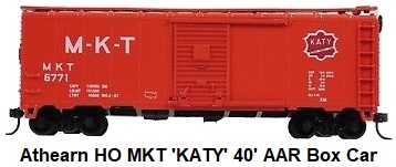 Athearn HO gauge RTR MKT Missouri Kansas Texas 40' AAR box car