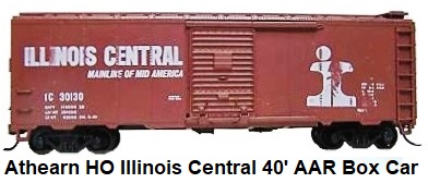 Athearn HO gauge Illinois Central 40' AAR box car No. 1207