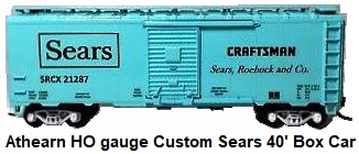 Athearn HO gauge custom painted Sears 40' AAR Box Car 