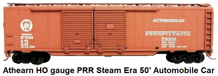 Athearn HO gauge PRR Steam Era 50' Automobile Car