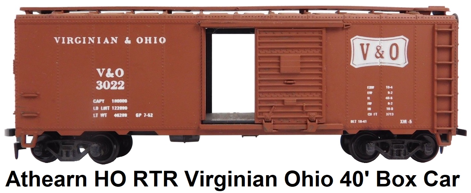 Athearn HO RTR V&O Virginian Ohio 40' Box Car