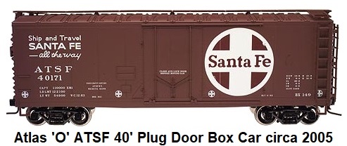 Atlas 'O' #0529 ATSF Trainman® 40' Plug Door Box Car circa 2005
