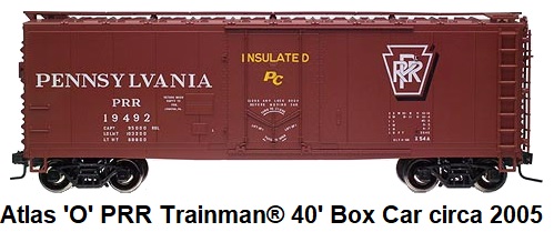 Atlas 'O' #0584 PRR Trainman® 40' Plug Door Box Car circa 2005