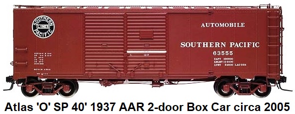 Atlas 'O' Southern Pacific 40' 1937 AAR Double Door Box Car #9709-3 circa 2005