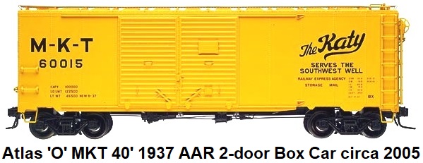 Atlas 'O' 40' Missouri-Kansas-Texas 1937 AAR Double Door Box Car #9708-3 circa 2005