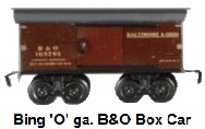 Bing 'O' gauge #165795 Baltimore & Ohio boxcar
