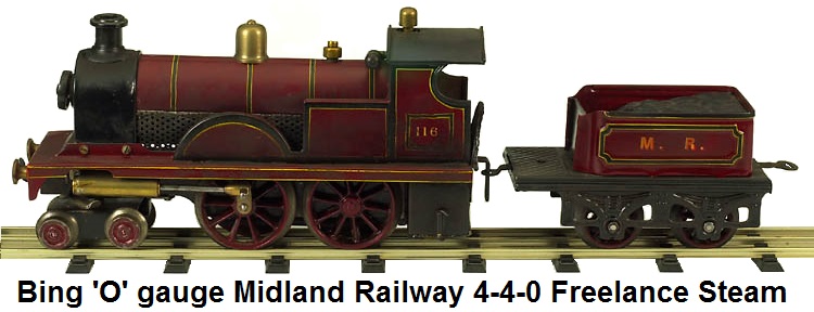 Bing 'O' gauge Midland Railway 4-4-0 Freelance steam