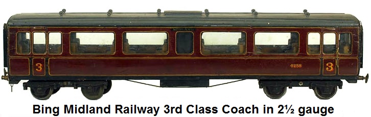 Bing Midland 3rd Class Coach in 2½ gauge