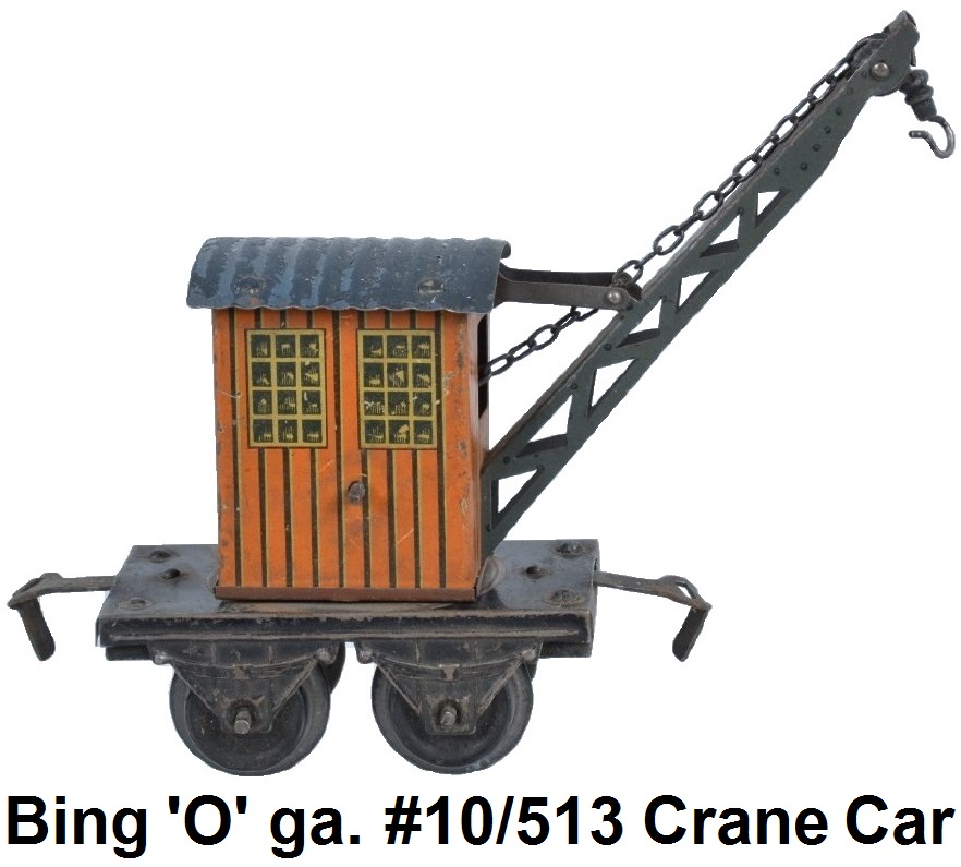 Bing 'O' gauge 4 wheel crane car