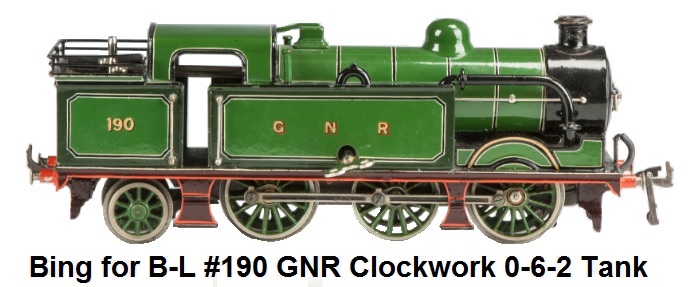 Bing for Bassett-Lowke Clockwork Tank Engine #190 GNR