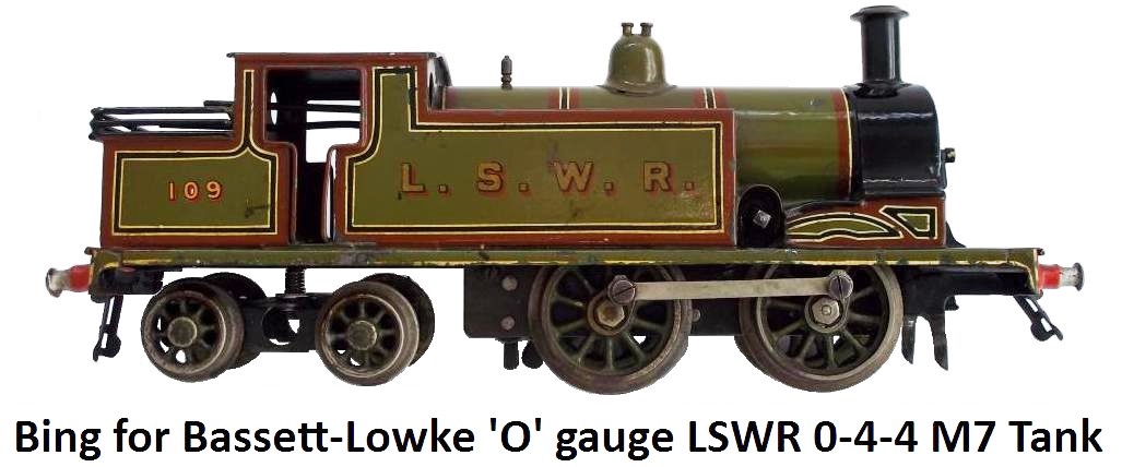 Bing for Bassett-Lowke 'O' gauge Clockwork LSWR 0-4-4 M7 Tank Locomotive