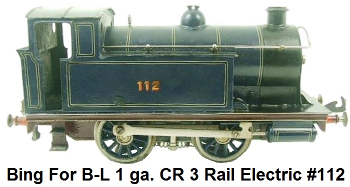 Bing For Bassett-Lowke 1 Gauge CR Standard Tank Loco #112 Electric 3 Rail