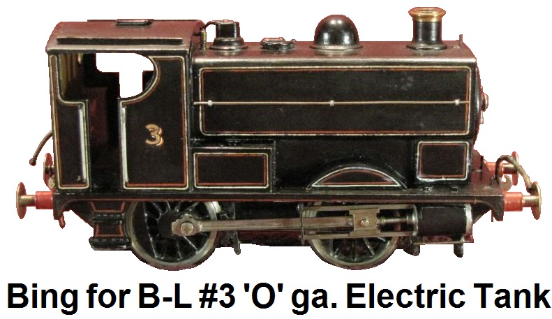 Bing for Bassett-Lowke 'O' gauge 0-4-0 Tank loco #3 Electric Powered