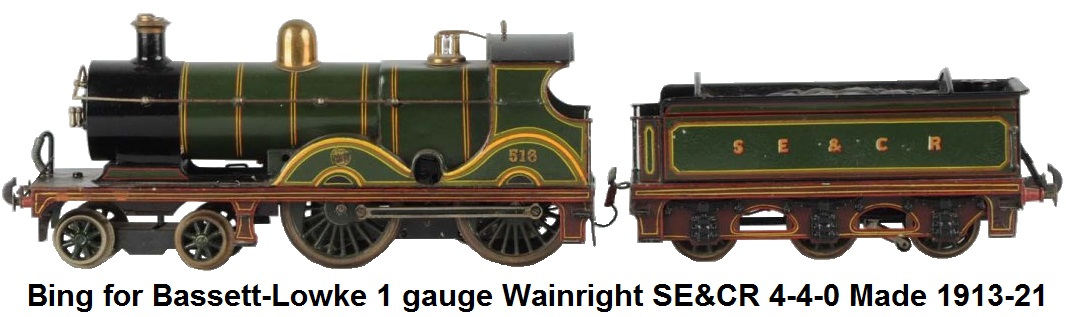 Bing for Bassett-Lowke 1 gauge Wainright SE&CR made 1913-1921 Originally Clockwork