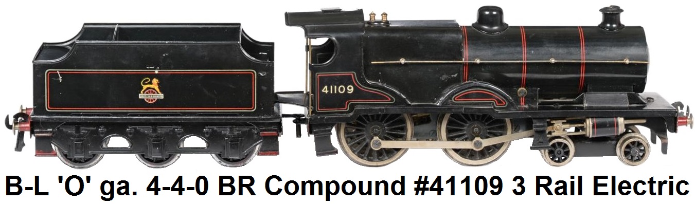 Bassett-Lowke 'O' Gauge 4-4-0 BR Compound Locomotive #41109 3-rail electric
