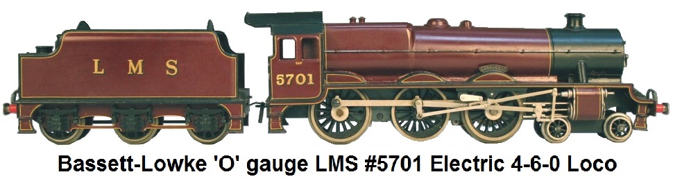 Bassett-Lowke 'O' gauge LMS #5701 electric 4-6-0 locomotive