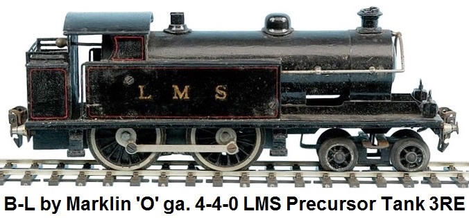 Märklin for Bassett-Lowke 'O' gauge Short Precursor 4-4-0 Tank Loco L.M.S. black, 3-rail Electric