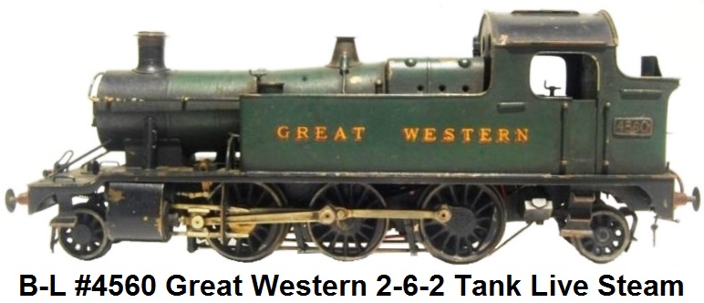 Bassett-Lowke #4560 Great Western 2-6-2 Tank live steam