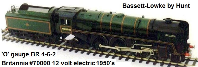 Bassett-Lowke British Railways 'O' gauge 4-6-2 Britannia #7000 12 volt DC electric circa 1950's