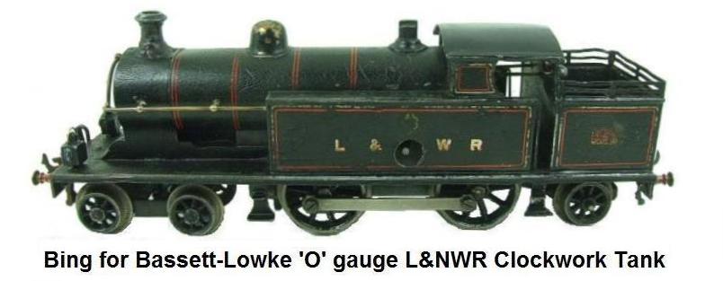 Bing for Bassett-Lowke 'O' gauge clockwork L&NWR 4-4-2 Precursor Tank RN 44
