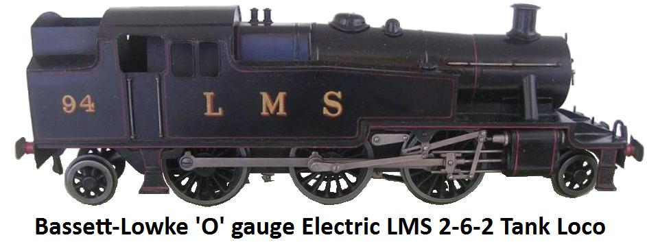 Bassett-Lowke 'O' gauge 2-6-2 12 volt DC electric 2-6-2 Tank Locomotive #94 in LMS livery
