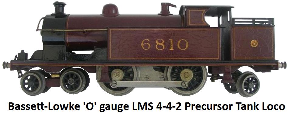 Bassett-Lowke 'O' gauge 4-4-2 Precursor Tank 12 Volt electric DC Locomotive #6810 in LMS Maroon livery