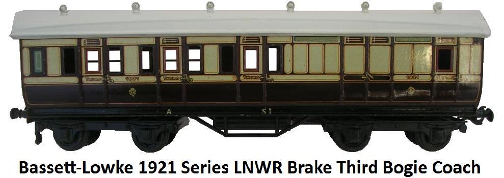 Bassett-Lowke 1921 Series London and Northwest Railway Brake Third class Bogie Coach