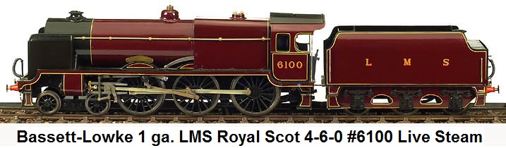 Bassett-Lowke LMS 4-6-0 gauge 1 Royal Scot steam loco & tender