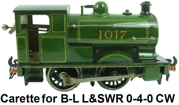 Carette for Bassett-Lowke #1017 clockwork 'O' gauge L&SWR Class S14 0-4-0 Tank Loco circa 1921-29