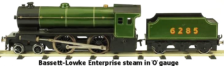 Bassett-Lowke Enterprise steam in 'O' gauge